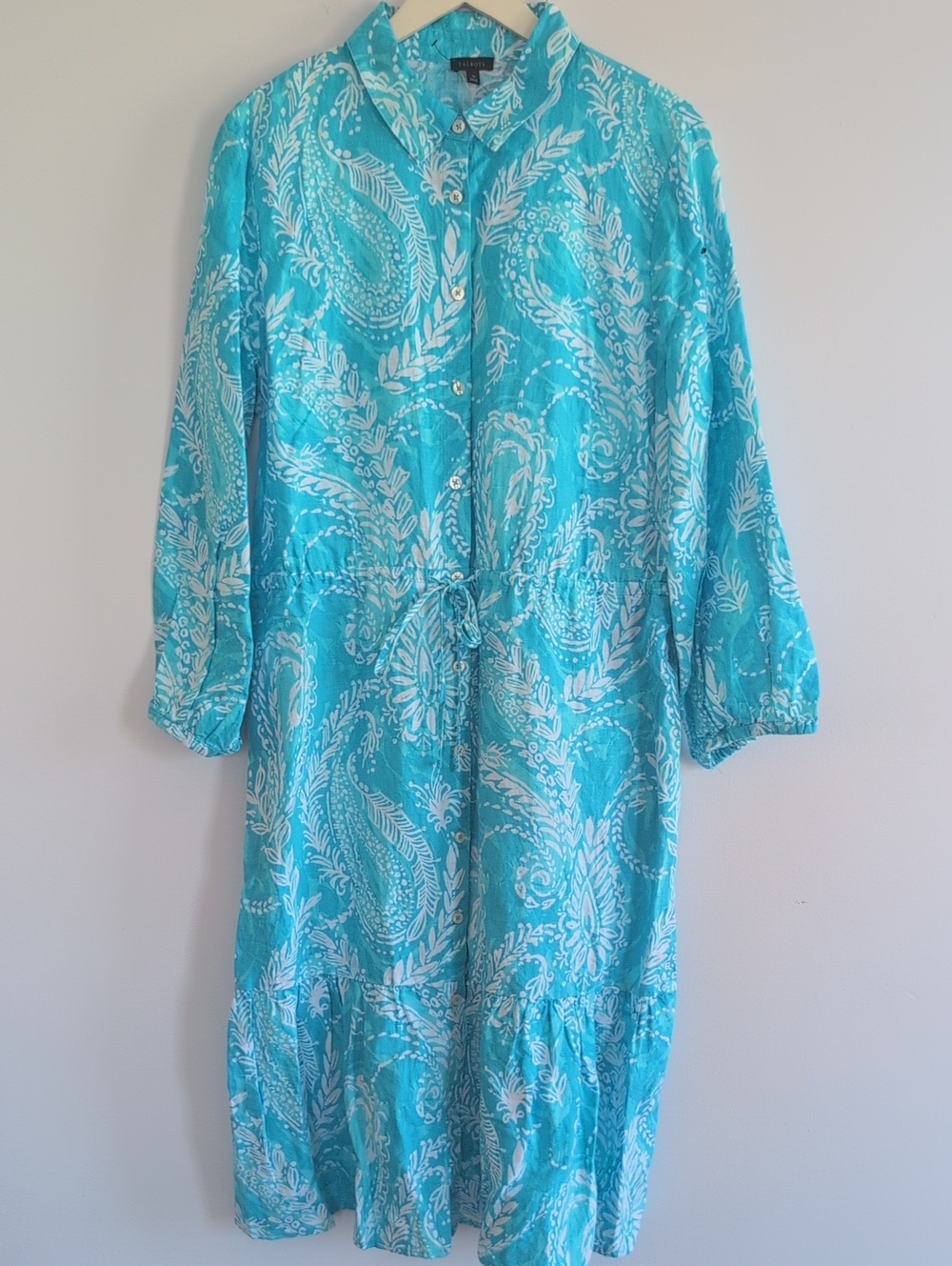 NWOT Talbot's Linen Blend Shirt Dress